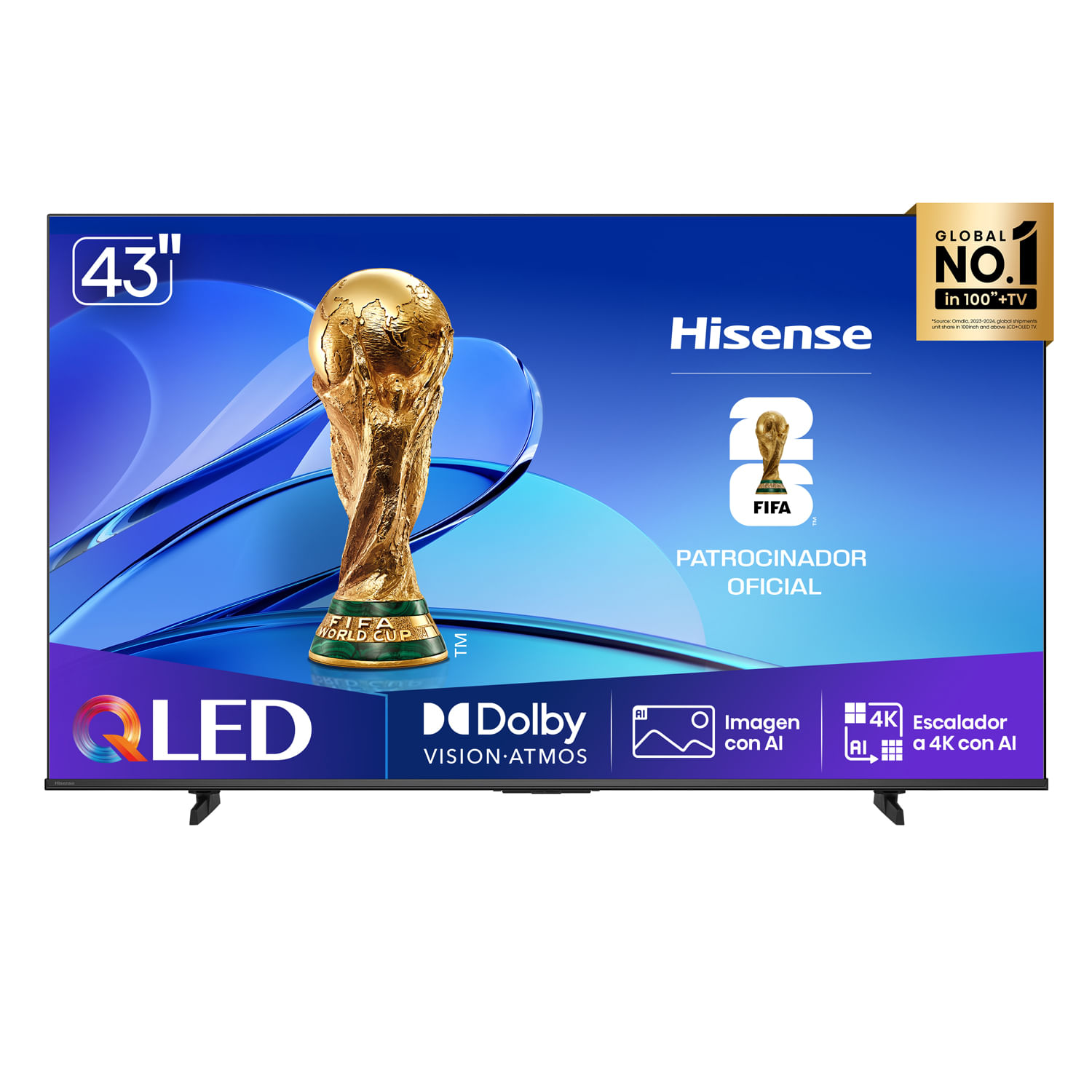 Televisor TV Smart 43" QLED Uhd 4K Vidaa Hisense